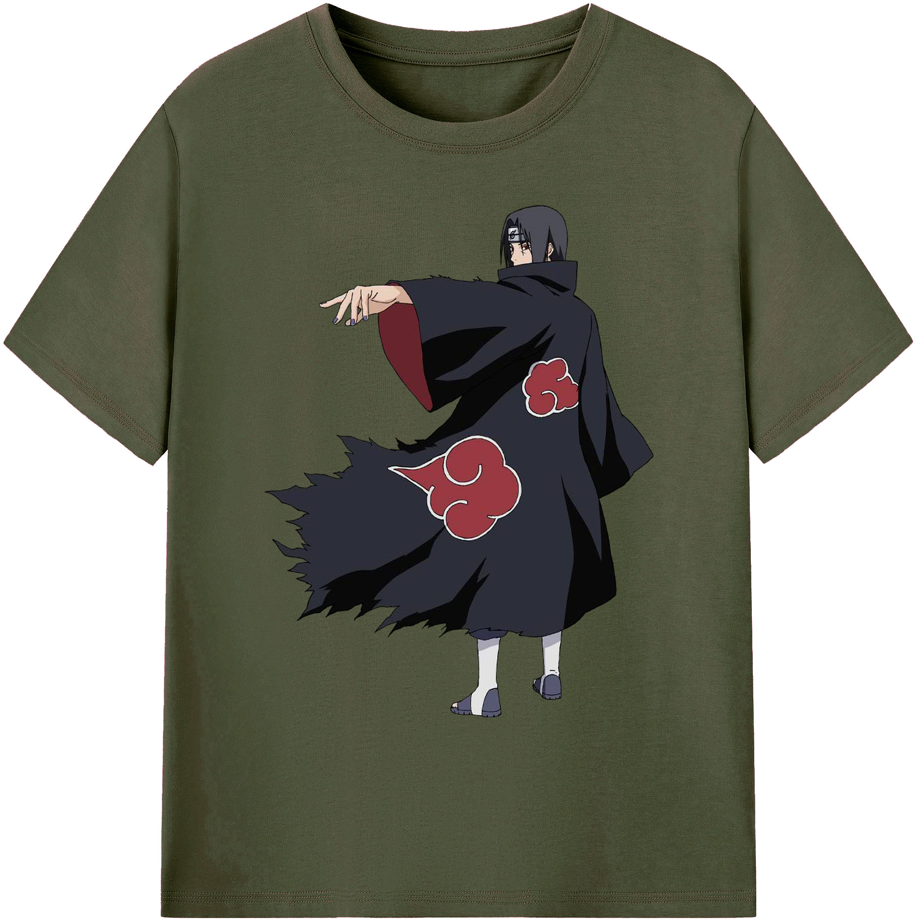 （画像用） NARUTO -ナルト- うちは イタチ Uchiha Itachi 綿100％ メンズ半袖Tシャツ｜肌触りやわらか＆通気性